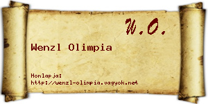Wenzl Olimpia névjegykártya